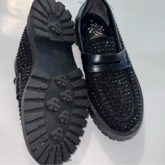 Sam & Libby Black Studded womens Loafers - Picture 3 of 4